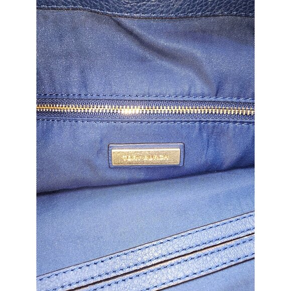 Tory Burch Women's Navy Blue Leather Chelsea Chain Hobo Shoulder Bag Sz L 2713 - Picture 11 of 16